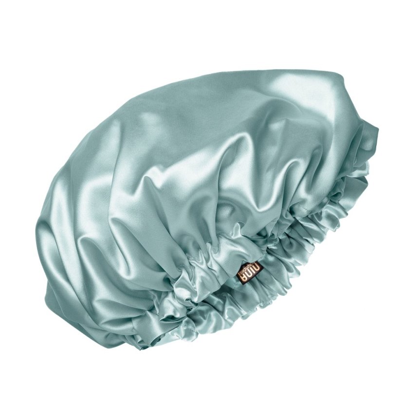 Satin sleep bonnet BLUE-GREYISH - Size: XL