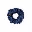Satin hair scrunchie DARK BLUE - Size: S