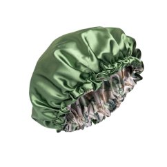 Satin bonnet Gold Leaves