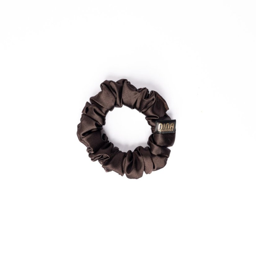 Satin scrunchie BROWN
