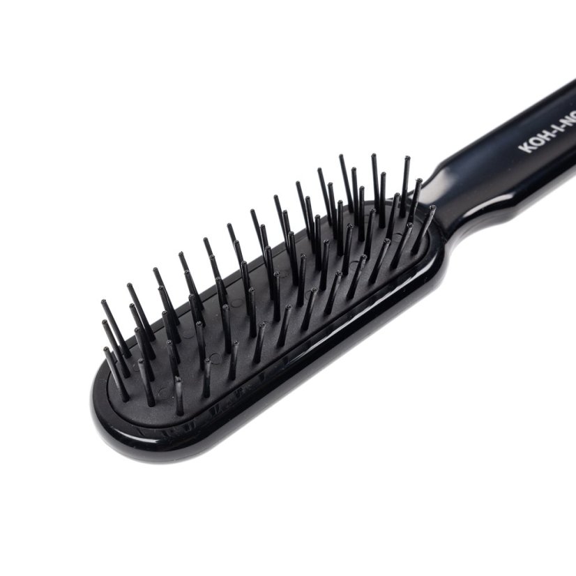 RECTANGULAR BRUSH WITH PLASTIC SPIKES - Colour: black