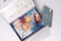 Satin scarf Marble Floral