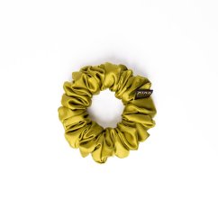 Satin scrunchie Olive Gold