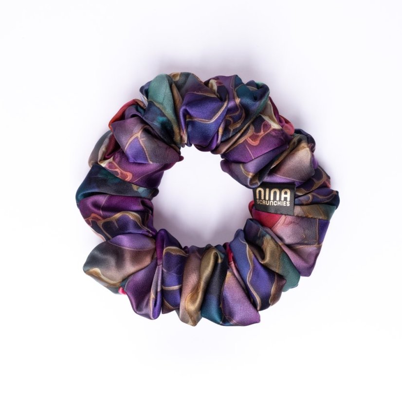 Saténová gumička MRAMOROVÁ ZÁHRADA