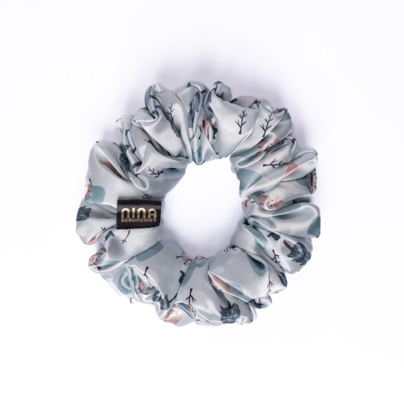Satin scrunchie Snowman size M